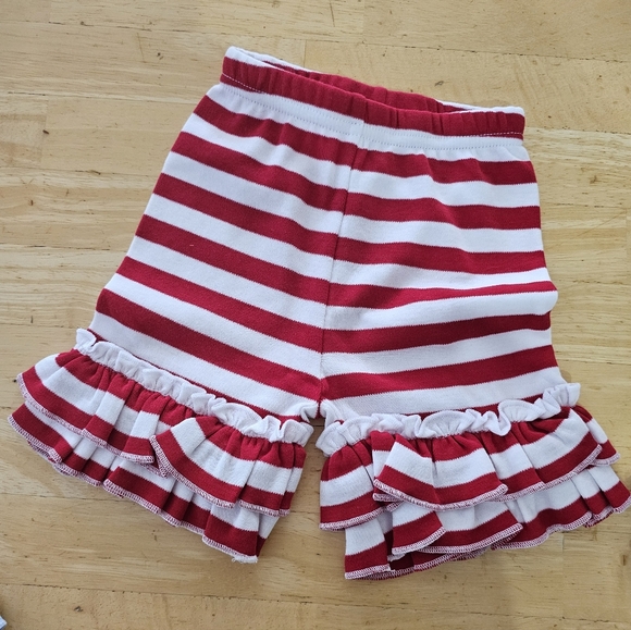 NWOT ARB BLANKS Lot of 2 Toddler Ruffle Leg Striped Shorts - Picture 3 of 5